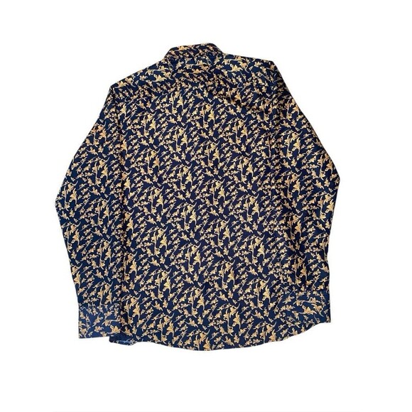 Silver Stone Long Sleeve Floral Design Button Down Shirt Size M Mens - Picture 2 of 7